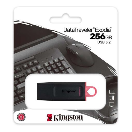Εικόνα της Kingston DataTraveler Exodia 256GB USB 3.2 Flash Drive Black-Pink DTX/256GB