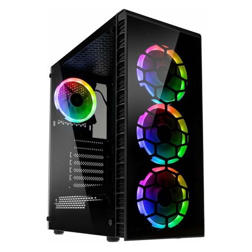 Εικόνα της Kolink Observatory Lite RGB Tempered Glass Black GEKL-065