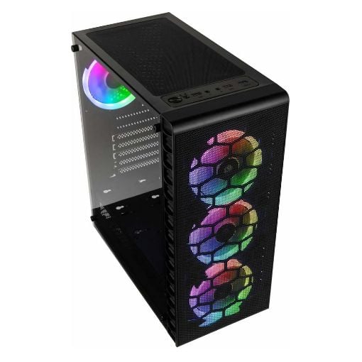Εικόνα της Kolink Observatory Lite Mesh RGB Tempered Glass Black GEKL-066