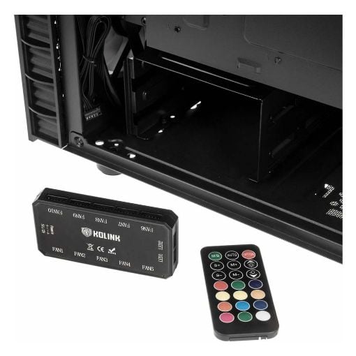 Εικόνα της Kolink Observatory Lite Mesh RGB Tempered Glass Black GEKL-066