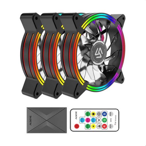 Εικόνα της Case Cooler Alseye HALO 4.0 12cm RGB-Fan x3 kit