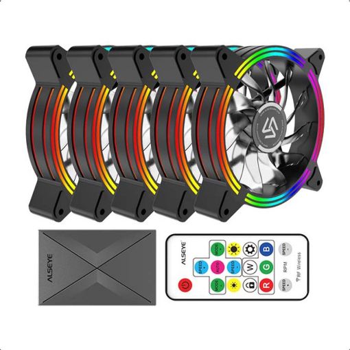 Εικόνα της Case Cooler Alseye HALO 4.0 12cm RGB-Fan x5 kit
