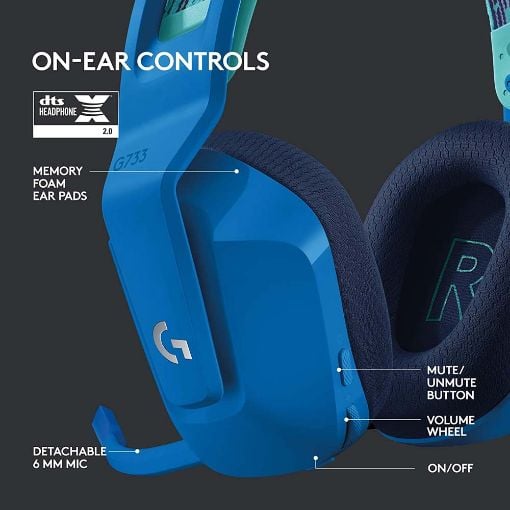 Εικόνα της Headset Logitech G733 LightSpeed RGB Blue 981-000943