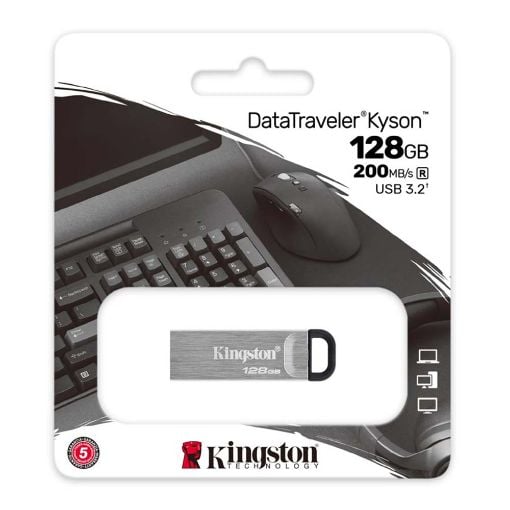 Εικόνα της Kingston DataTraveler Kyson 128GB USB 3.2 Flash Drive DTKN/128GB