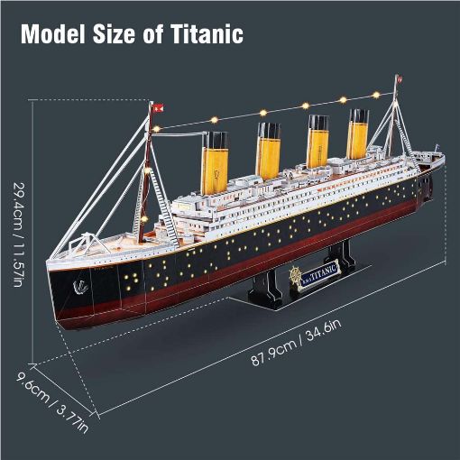 Εικόνα της Cubic Fun - 3D Led Puzzle Titanic 266pcs L521h