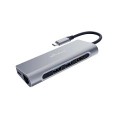 Εικόνα της USB Hub MediaRange USB Type-C 7-in-1 multiport Silver MRCS510