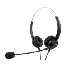 Εικόνα της Headset MediaRange Ενσύρματο Stereo with Microphone and Control Panel Black MROS304