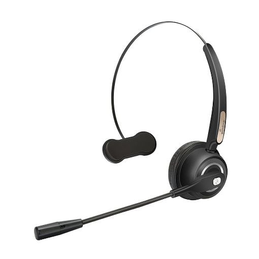 Εικόνα της Headset MediaRange Wireless Mono with Microphone 180mAh Battery Black MROS305