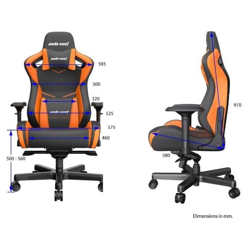Εικόνα της Gaming Chair Anda Seat AD12 XL Kaiser II Black/Orange AD12XL-07-BO-PV-O01