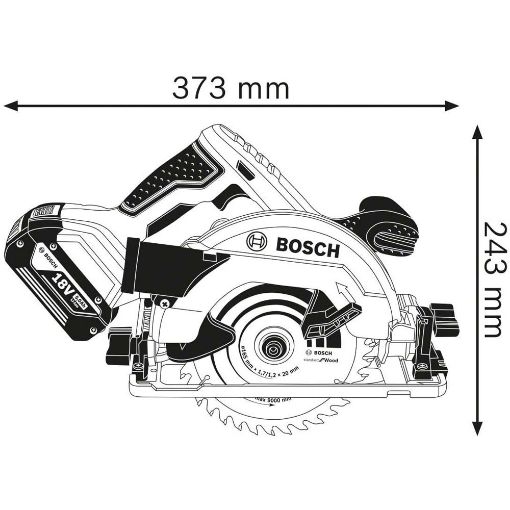 Εικόνα της Δισκοπρίονο Bosch Μπαταρίας σε L-Boxx GKS 18V-57 G Solo 06016A2101