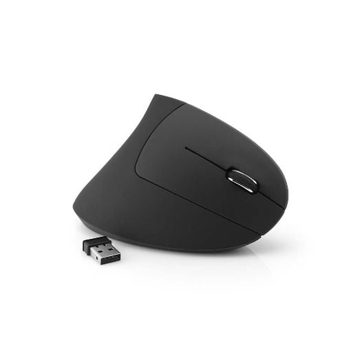 Εικόνα της Ασύρματο Εργονομικό Ποντίκι MediaRange 6-button για Δεξιόχειρες Black MROS232