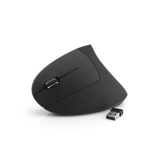 Εικόνα της Ασύρματο Εργονομικό Ποντίκι MediaRange 6-button για Αριστερόχειρες Black MROS233