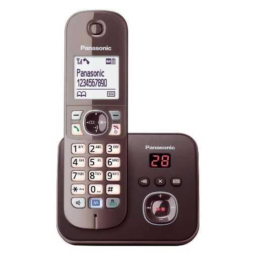 Εικόνα της Ασύρματο Τηλέφωνο Panasonic KX-TG6821GA Mocca-Brown