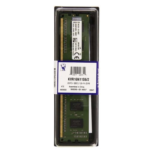Εικόνα της Ram Kingston 2GB DDR3 Value Ram 1600MHz DIMM C11 KVR16N11S6/2