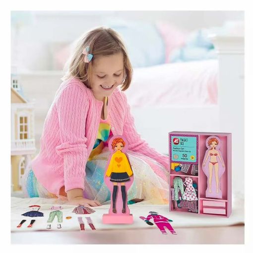 Εικόνα της AS Company - Magnet Box, Fashion Girl Dress-Up με Ξύλινους Μαγνήτες 1029-64053