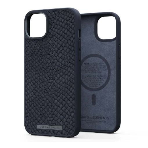 Εικόνα της Θήκη Njord by Elements Salmon Leather for iPhone 14 (6.7) Black NA42SL00