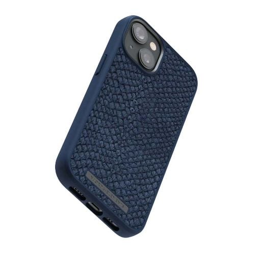 Εικόνα της Θήκη Njord by Elements Salmon Leather for iPhone 14 (6.7) Blue NA42SL01