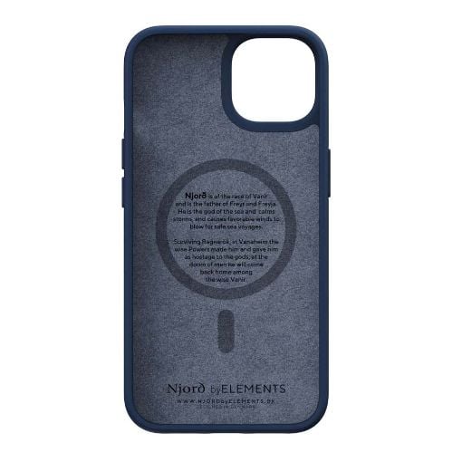 Εικόνα της Θήκη Njord by Elements Salmon Leather for iPhone 14 (6.7) Blue NA42SL01
