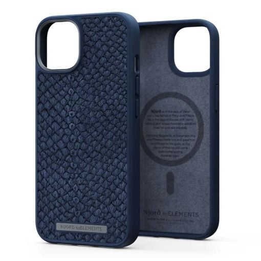 Εικόνα της Θήκη Njord by Elements Salmon Leather for iPhone 14 (6.7) Blue NA42SL01