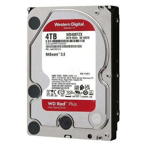 Εικόνα της Εσωτερικός Σκληρός Δίσκος NAS Western Digital Red Plus 4TB 3.5" SATA III 256MB 5400rpm WD40EFPX