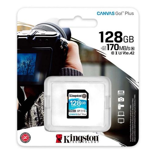 Εικόνα της Κάρτα Μνήμης SDXC Kingston Canvas Go! Plus 128GB SDG3/128GB