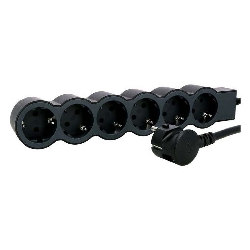 Εικόνα της Πολύπριζο Legrand 6 Θέσεων 1.5m Black/Dark Grey 694558