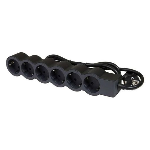 Εικόνα της Πολύπριζο Legrand 6 Θέσεων 1.5m Black/Dark Grey 694566