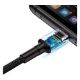 Εικόνα της Καλώδιο Baseus Cafule USB-A to USB-C SuperCharge Braided 5Α 1m Black/Gray CATKLF-PG1