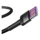 Εικόνα της Καλώδιο Baseus Cafule USB-A to USB-C SuperCharge Braided 5Α 1m Black/Gray CATKLF-PG1