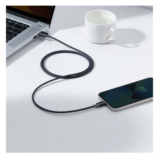 Εικόνα της Καλώδιο Baseus Crystal Shine USB-A to Lightning Braided 2.4Α 2m Black CAJY000101