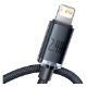 Εικόνα της Καλώδιο Baseus Crystal Shine USB-A to Lightning Braided 2.4Α 2m Black CAJY000101