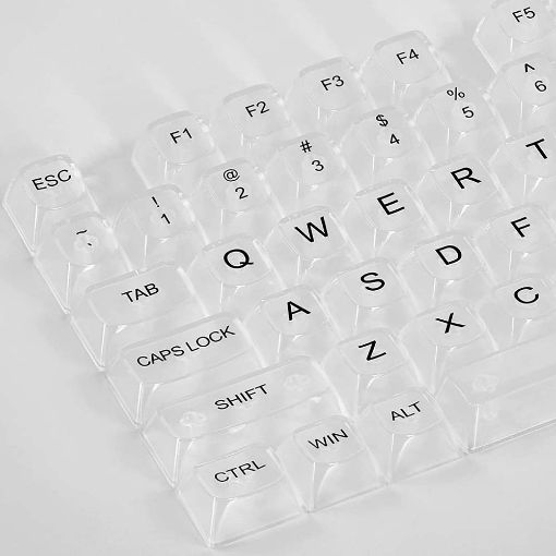 Εικόνα της Redragon Crystal Keycaps A135 PBT Double Shot Transparent