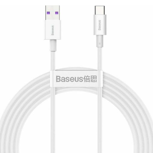 Εικόνα της Καλώδιο Baseus Superior USB-A to USB-C 66W 2m White CATYS-A02