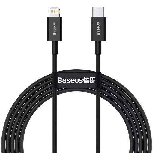 Εικόνα της Καλώδιο Baseus Superior USB-C to Lightning 20W PD 2m Black CATLYS-C01