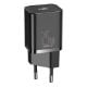 Εικόνα της Φορτιστής Baseus Super Si 1C USB-C με Καλώδιο USB-C 1m PD 25W Black TZCCSUP-L01