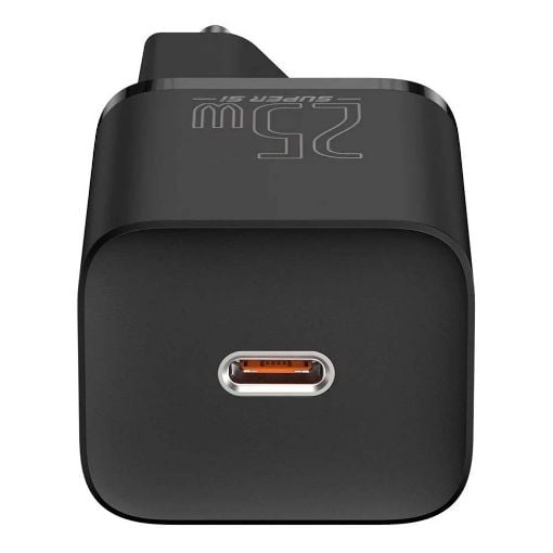 Εικόνα της Φορτιστής Baseus Super Si 1C USB-C με Καλώδιο USB-C 1m PD 25W Black TZCCSUP-L01