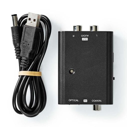 Εικόνα της Audio Converter Nedis RCA/Toslink to 2 x RCA F/F Black ACON2509BK