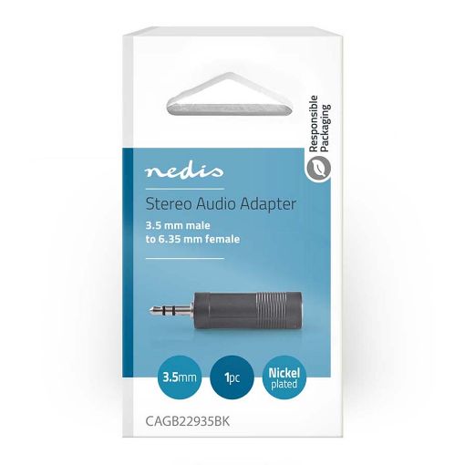 Εικόνα της Adapter Nedis 3.5mm to 6.3mm M/F Black CAGB22935BK