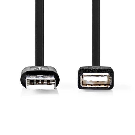 Εικόνα της Καλώδιο Προέκτασης USB 2.0 Nedis 2m Black CCGB60010BK20
