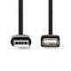 Εικόνα της Καλώδιο Προέκτασης USB 2.0 Nedis 2m Black CCGB60010BK20