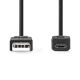 Εικόνα της Καλώδιο Nedis USB 2.0 to Micro USB AM/BM 2m Black CCGB60500BK20