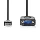 Εικόνα της Καλώδιο Nedis USB 2.0 to Serial M/M 0.9m Black CCGW60852BK09