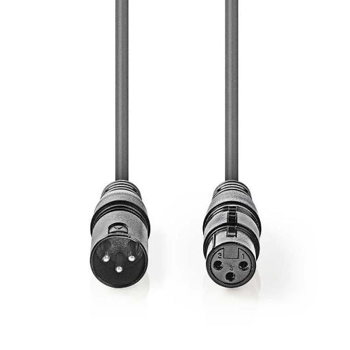 Εικόνα της Καλώδιο Nedis XLR M/F 0.5m Black COTH15010GY05