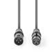 Εικόνα της Καλώδιο Nedis XLR M/F 0.5m Black COTH15010GY05