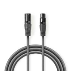 Εικόνα της Καλώδιο Nedis XLR M/F 0.5m Black COTH15010GY05