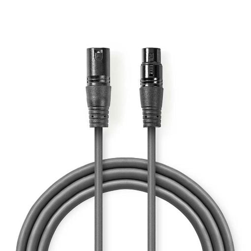Εικόνα της Καλώδιο Nedis XLR M/F 0.5m Black COTH15010GY05