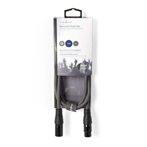 Εικόνα της Καλώδιο Nedis XLR M/F 1.5m Black COTH15010GY15