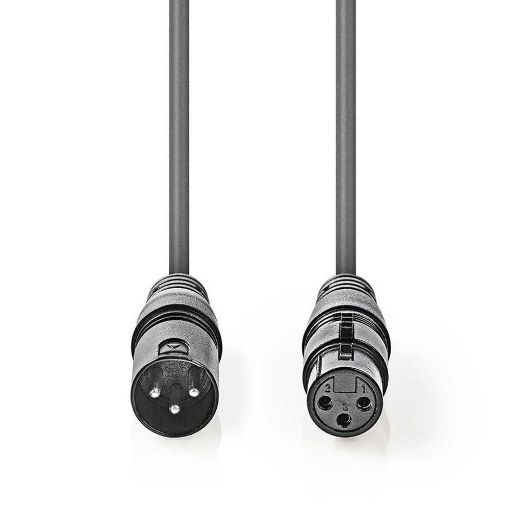 Εικόνα της Καλώδιο Nedis XLR M/F 1.5m Black COTH15010GY15