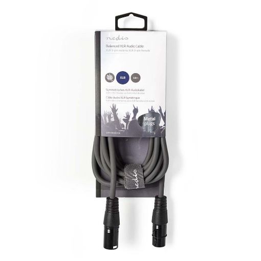 Εικόνα της Καλώδιο Nedis XLR M/F 3m Black COTH15010GY30