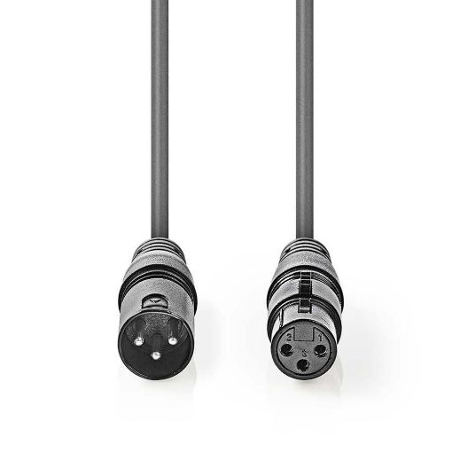 Εικόνα της Καλώδιο Nedis XLR M/F 3m Black COTH15010GY30